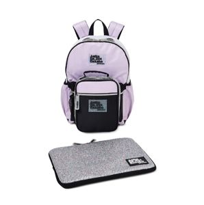 NEW Justice Backpack with Lunch box, Laptop case Purple